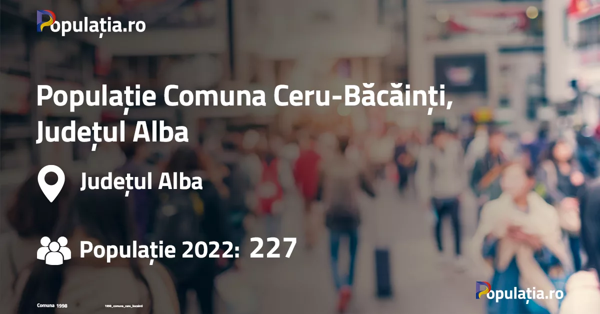 Populație Comuna Ceru-Băcăinți