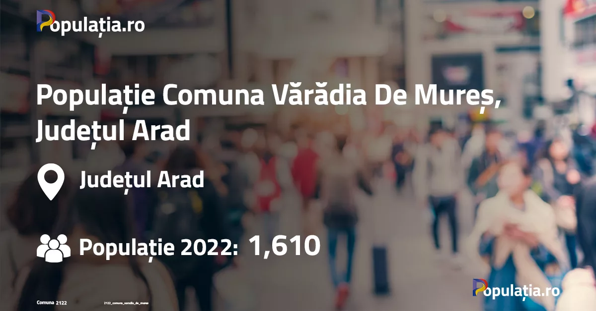 Populație Comuna Vărădia De Mureș