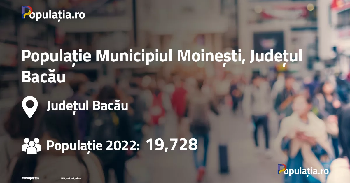 Populație Municipiul Moinești