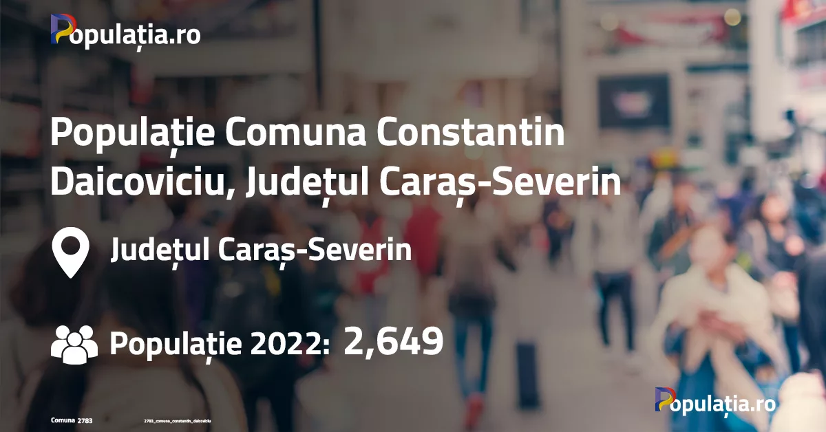 Populație Comuna Constantin Daicoviciu