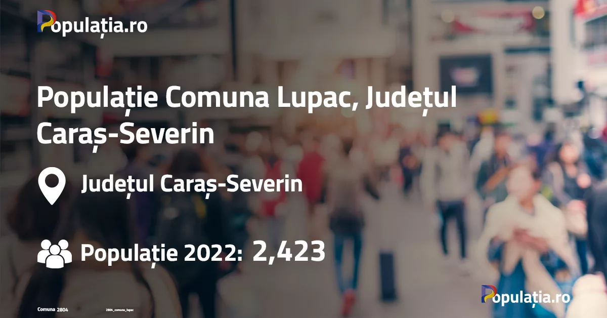 Populație Comuna Lupac