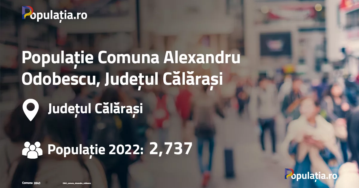 Populație Comuna Alexandru Odobescu