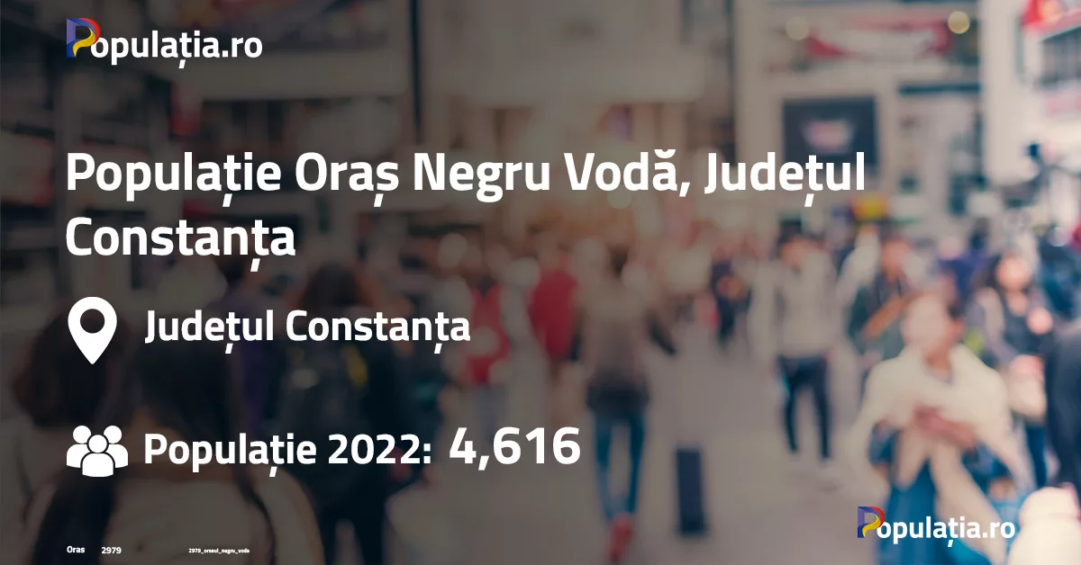 Populație Oraș Negru Vodă