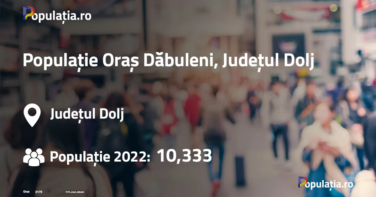 Populație Oraș Dăbuleni