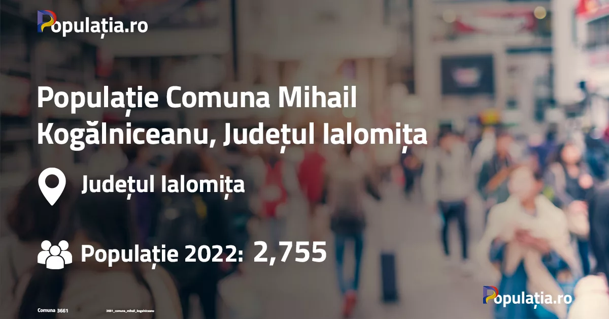 Populație Comuna Mihail Kogălniceanu