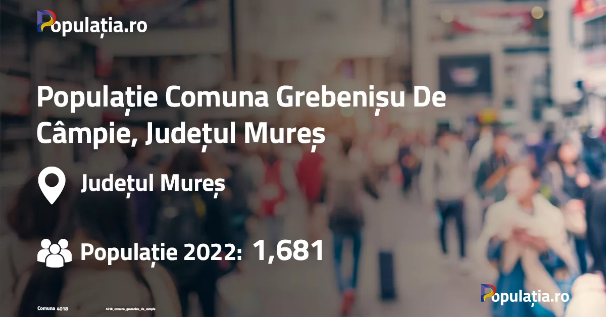 Populație Comuna Grebenișu De Câmpie