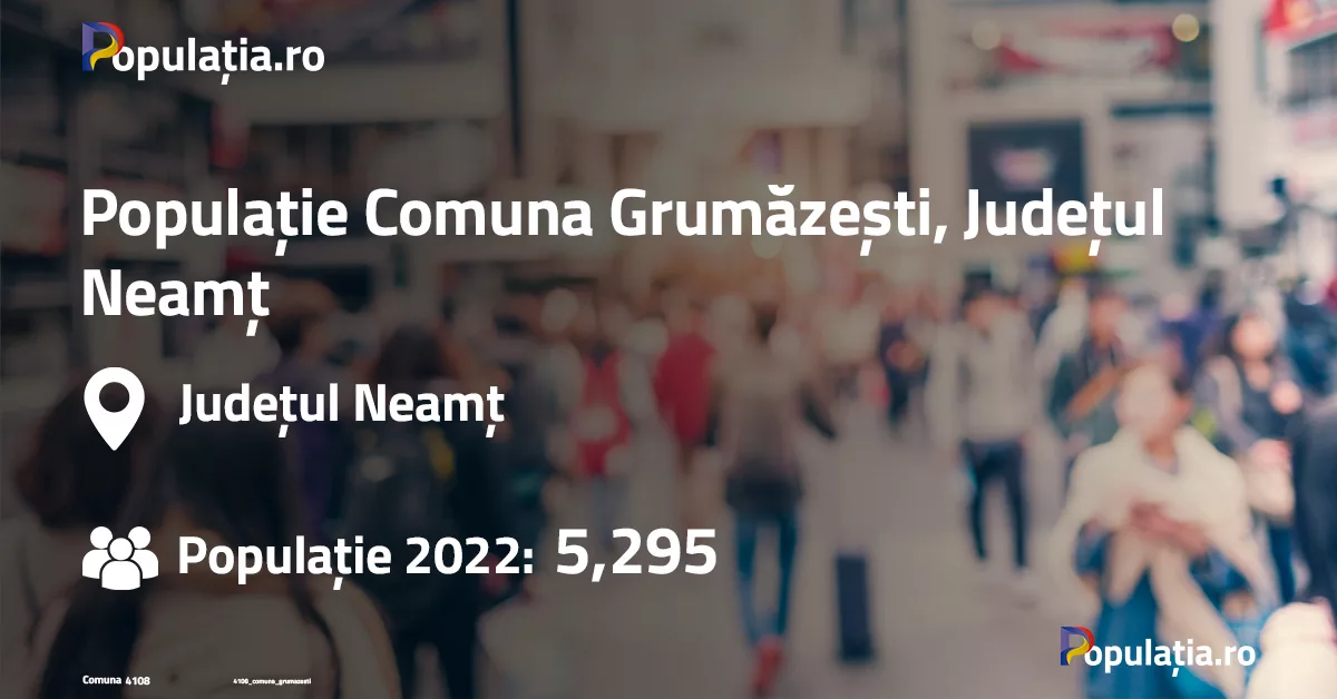 Populație Comuna Grumăzești