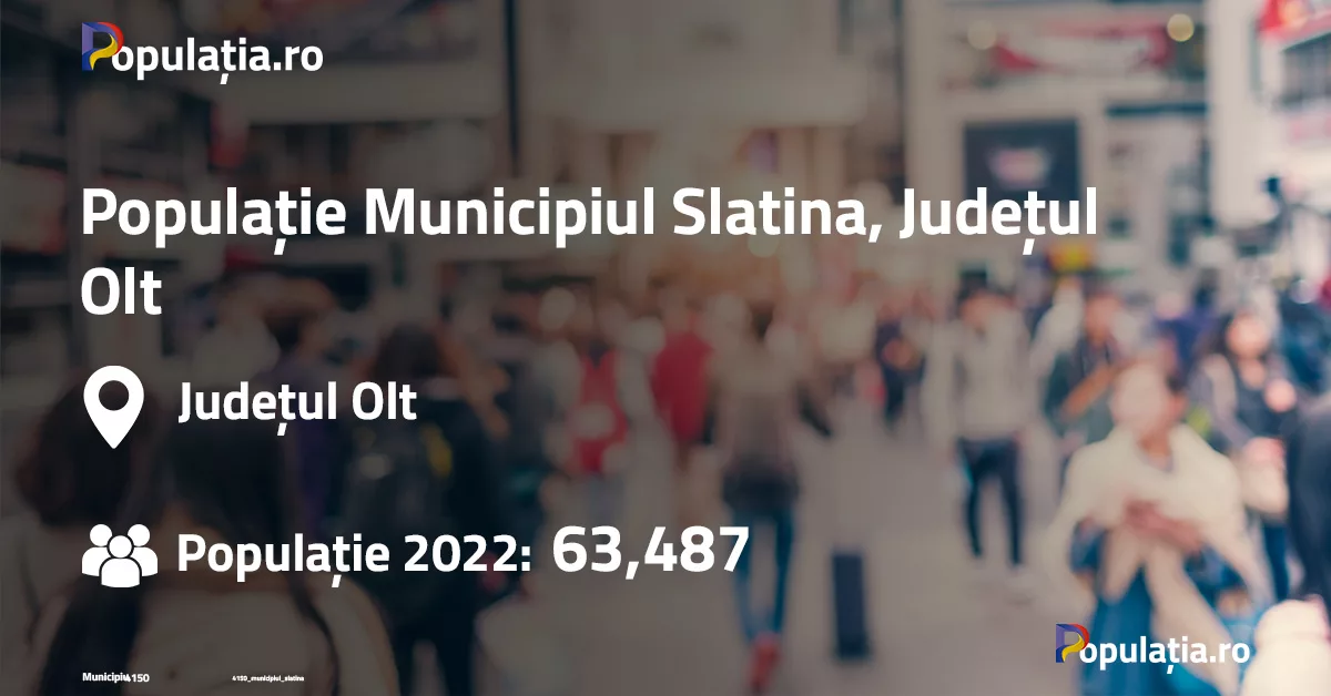 Populație Municipiul Slatina