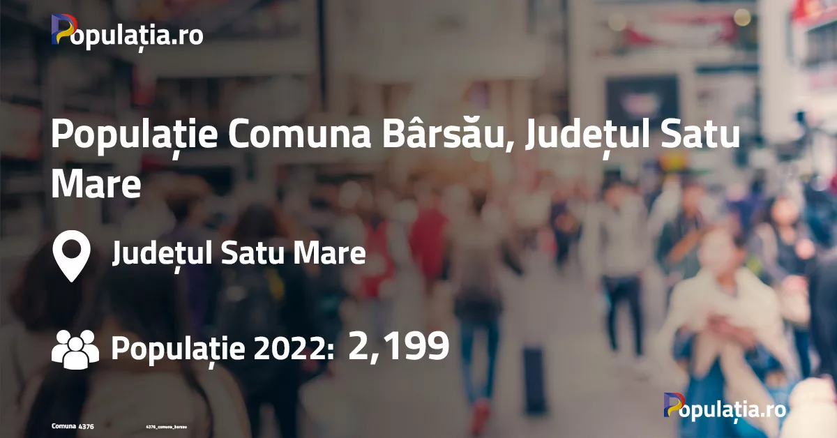 Populație Comuna Bârsău