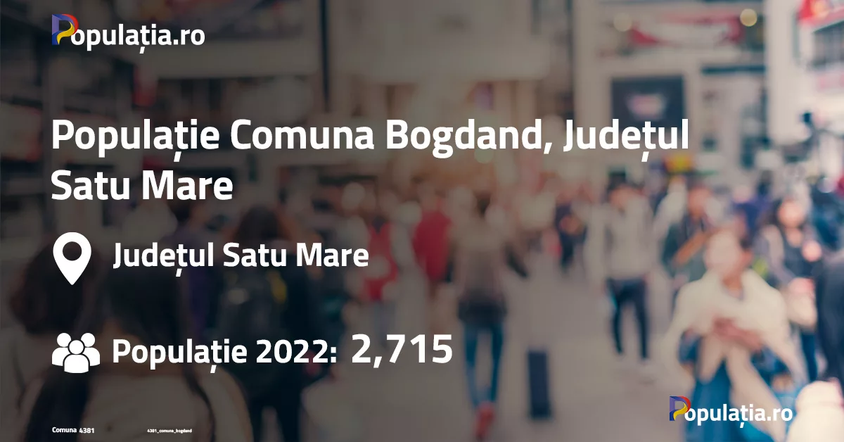 Populație Comuna Bogdand