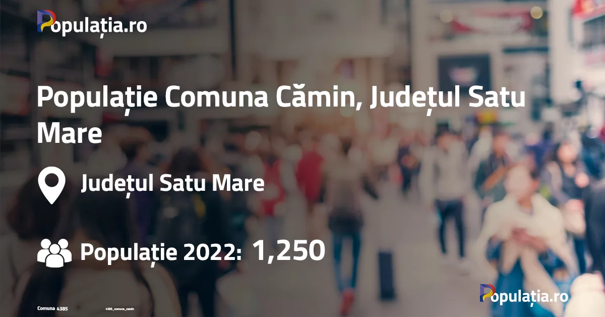 Populație Comuna Cămin