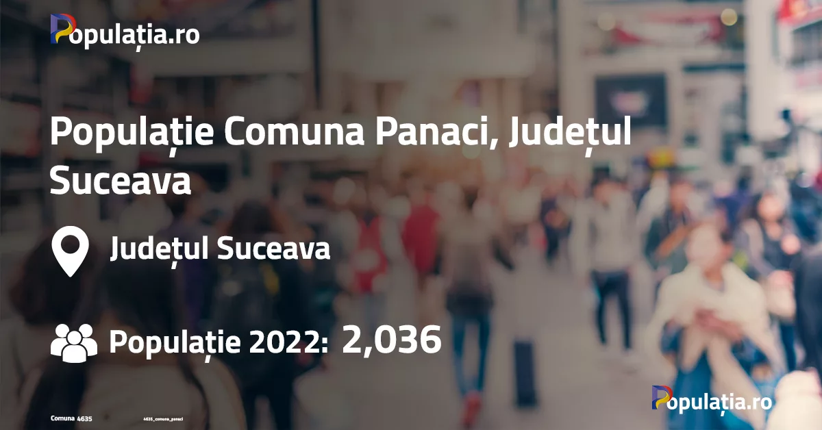 Populație Comuna Panaci