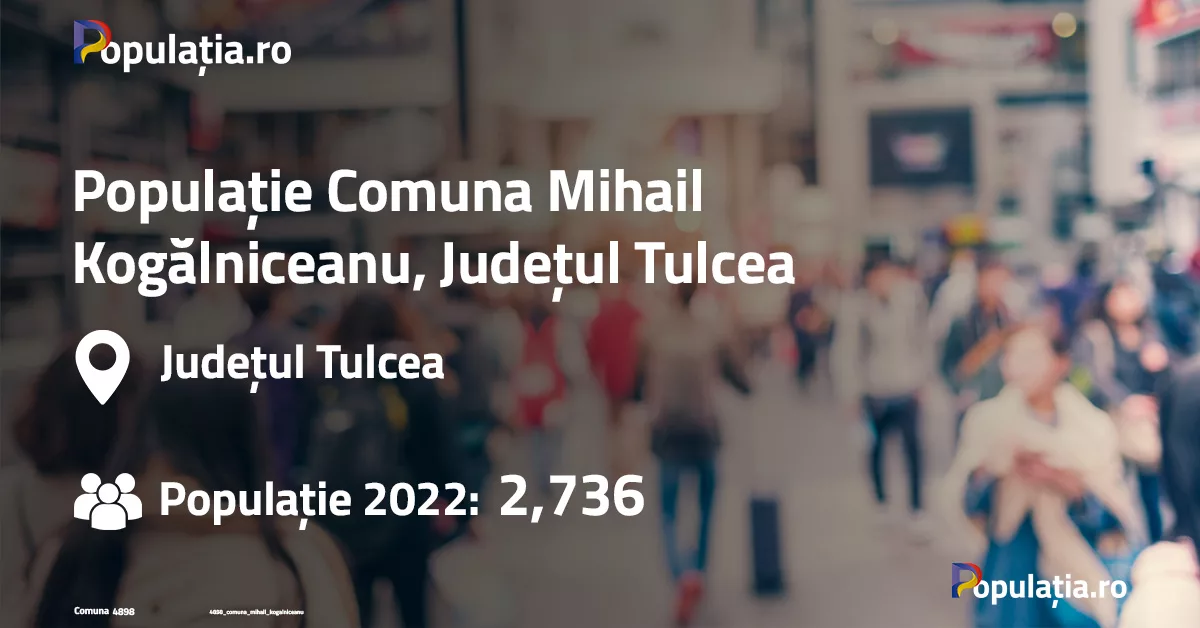 Populație Comuna Mihail Kogălniceanu